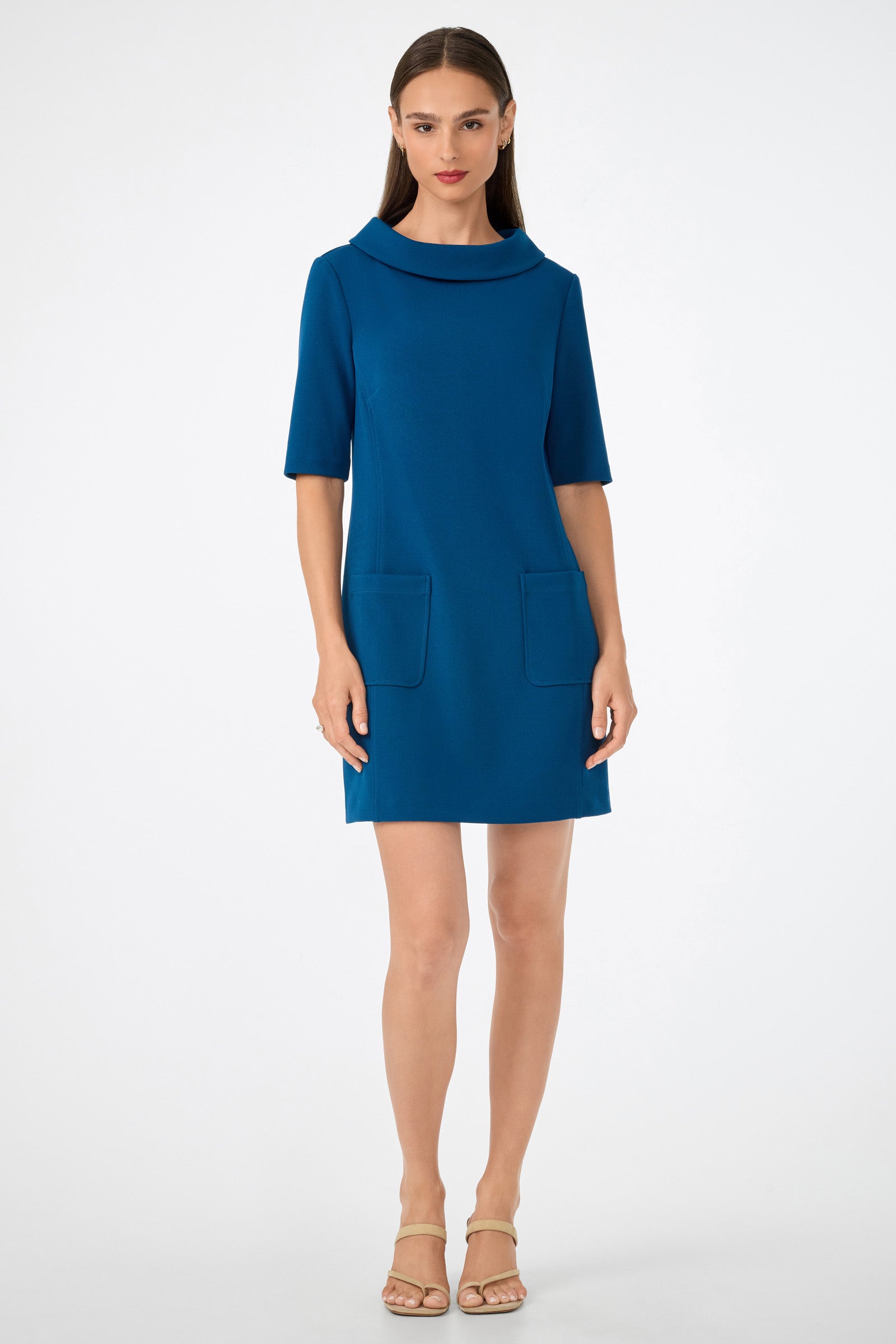 Maleko Short-Sleeve Shift Dress