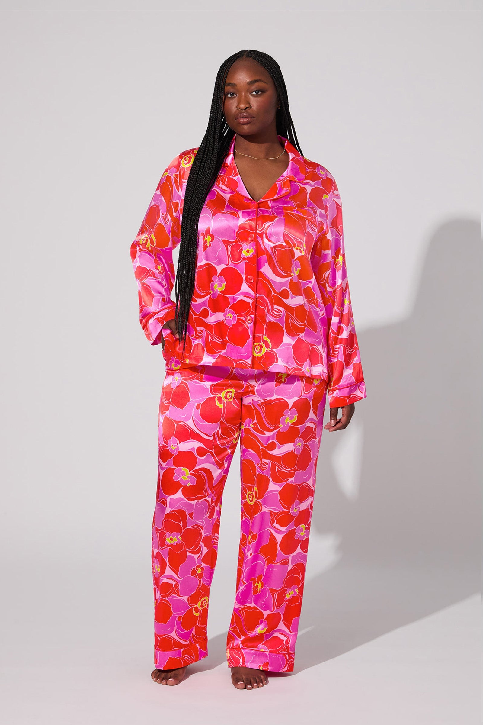 Silk Classic PJ Set - Winter Orchids