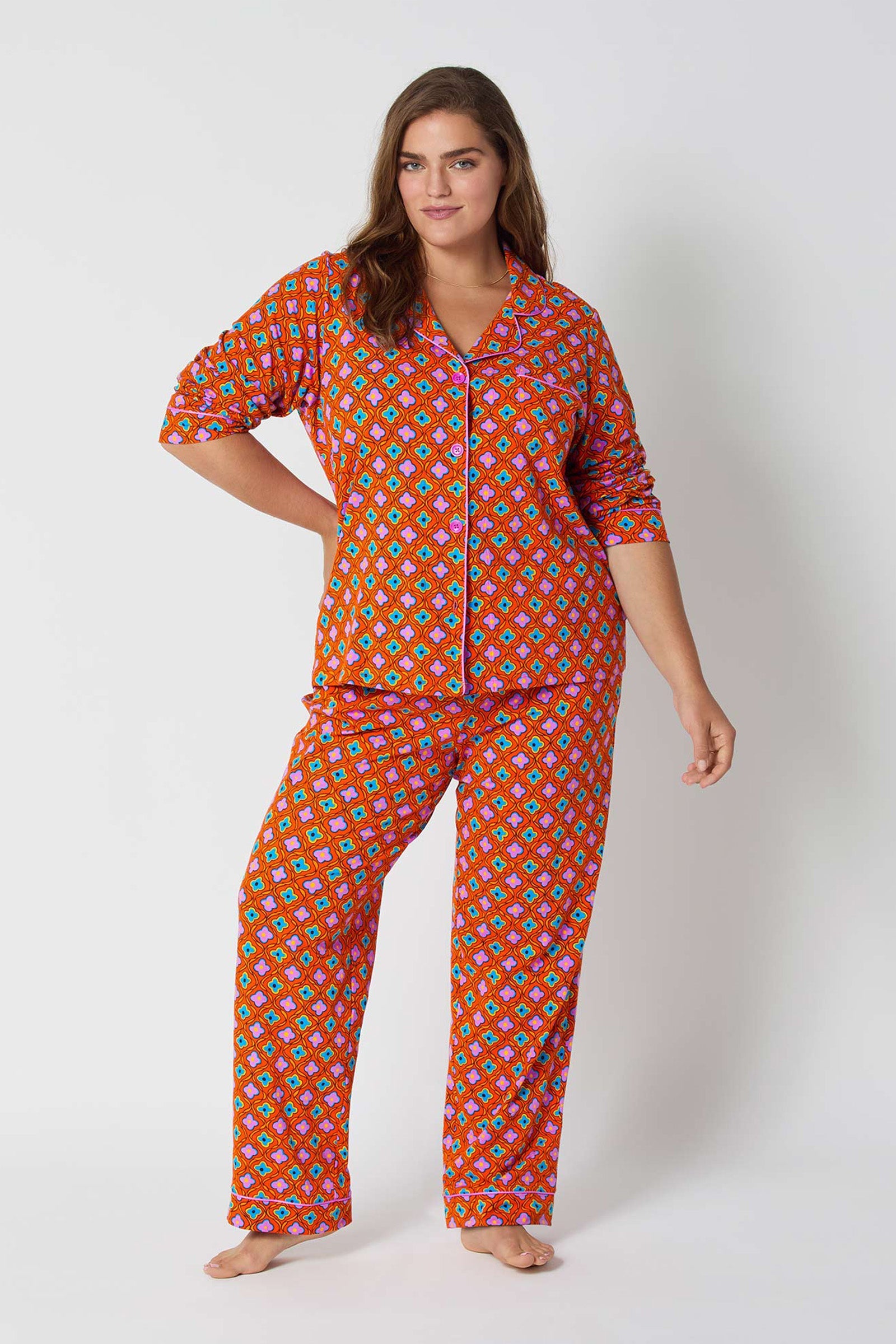 Classic PJ Set - Daisy Foulard