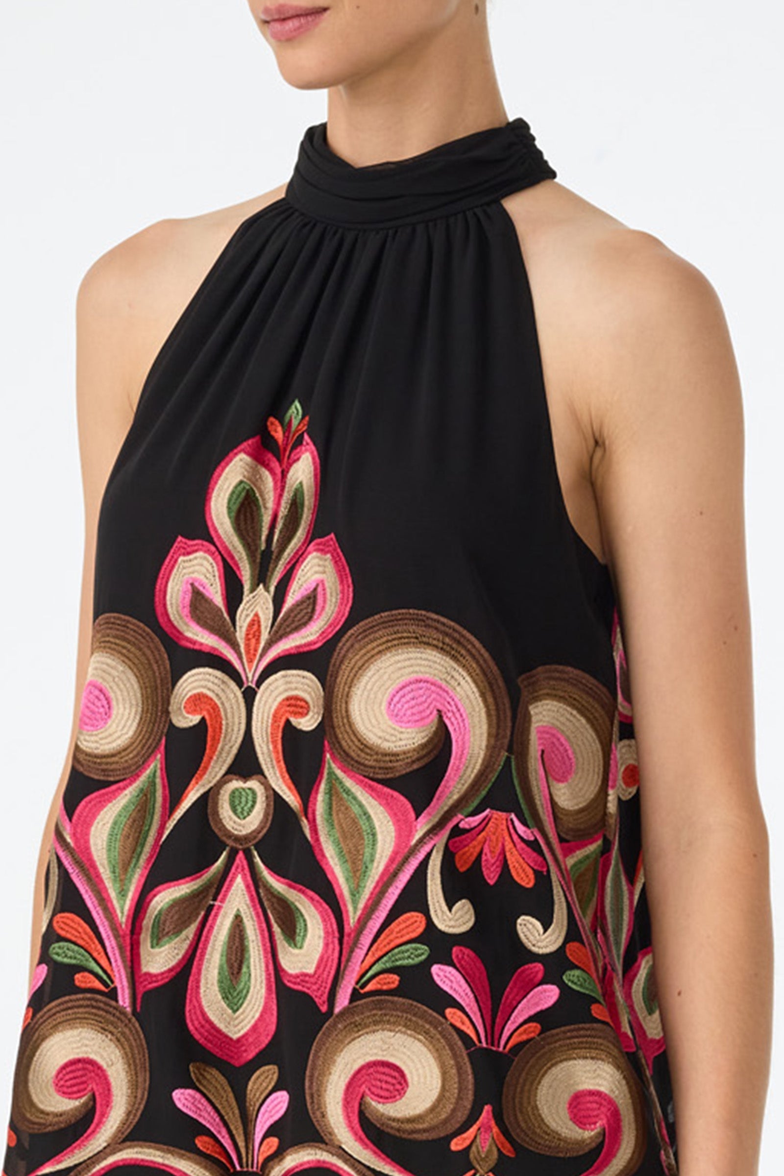 Zana Embroidered Mini Dress